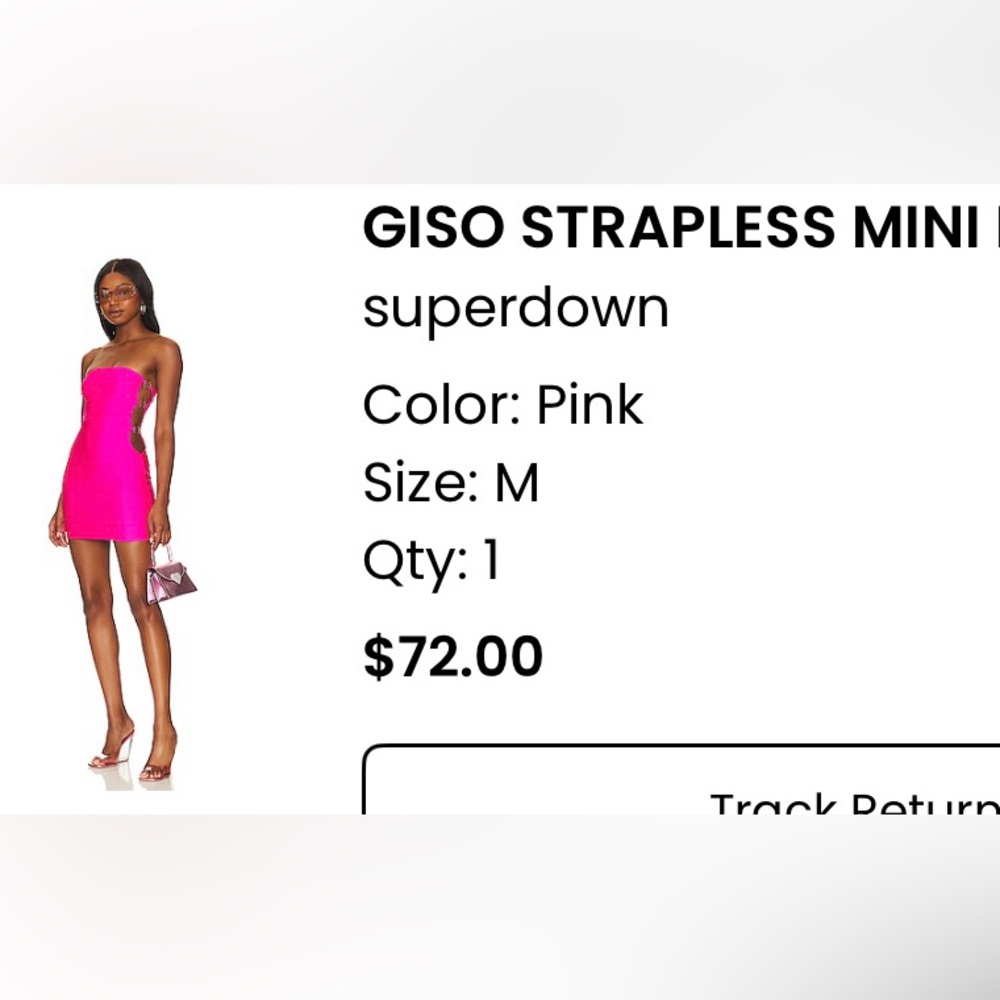 Superdown mini cutout dress (never worn) purchased from revolve